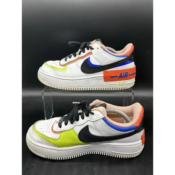Nike Air Force 1 Shadow White Multi Womens Size 7 DV2186-100 - Picture 2 of 7